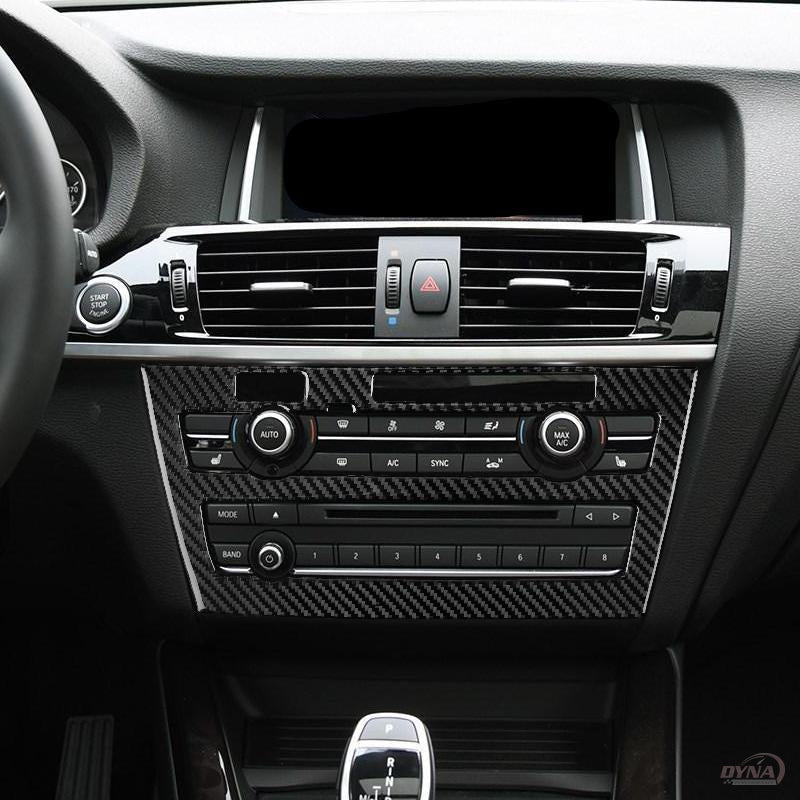 DynaCarbon™️ Carbon Fiber AC CD Control Panel Trim Overlay for BMW X3 F25 X4 F26