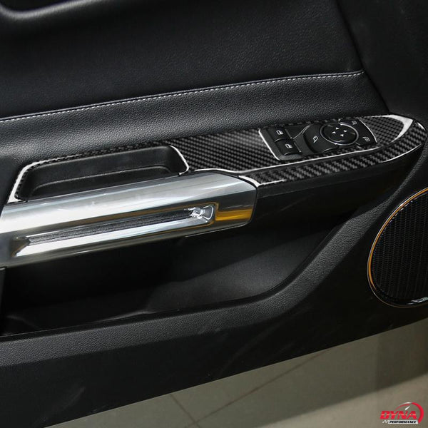 thumbnail image 2 of Xotic Tech Carbon Fiber Dash Decal Trim For Ford Mustang 2015-2023 – Passenger Side, Black Realistic 3D Look 2 of 5