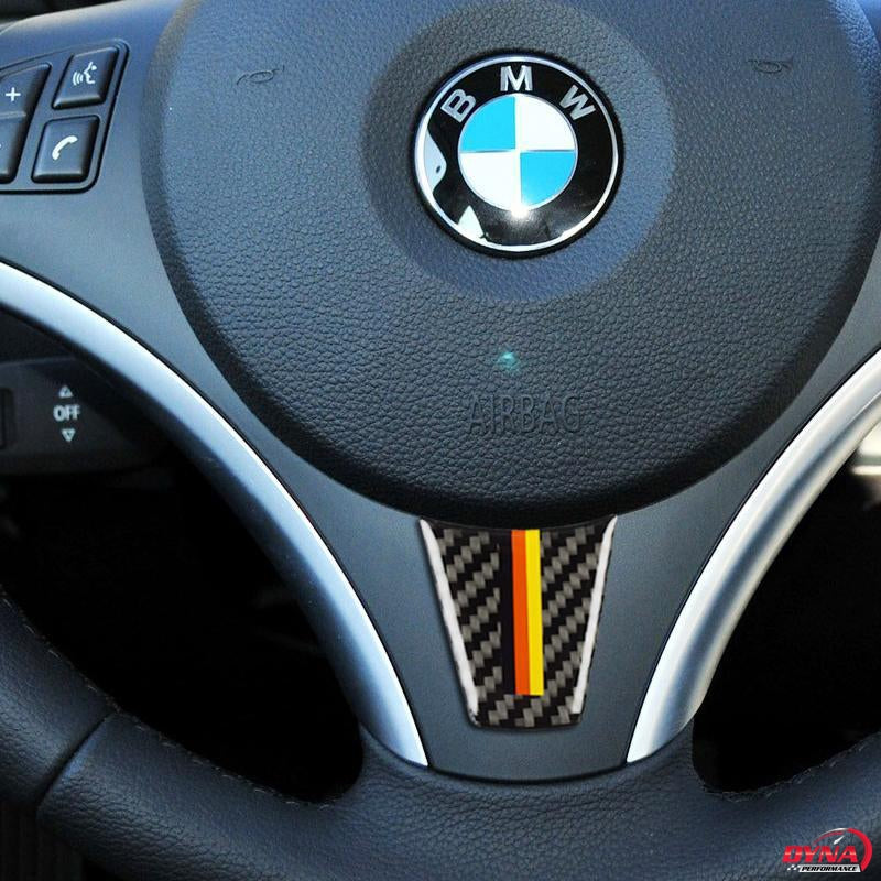 DynaCarbon™️ Carbon Fiber Steering Wheel Trim Overlay for BMW E90 E92 3 Series