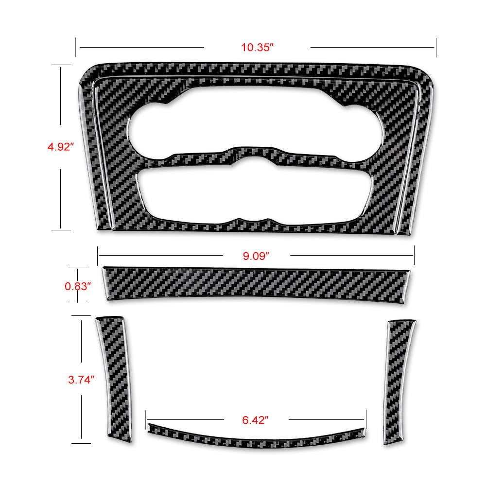 DynaCarbon™️ Carbon Fiber Multimedia Frame Trim Kit for Dodge Charger 2015-2023