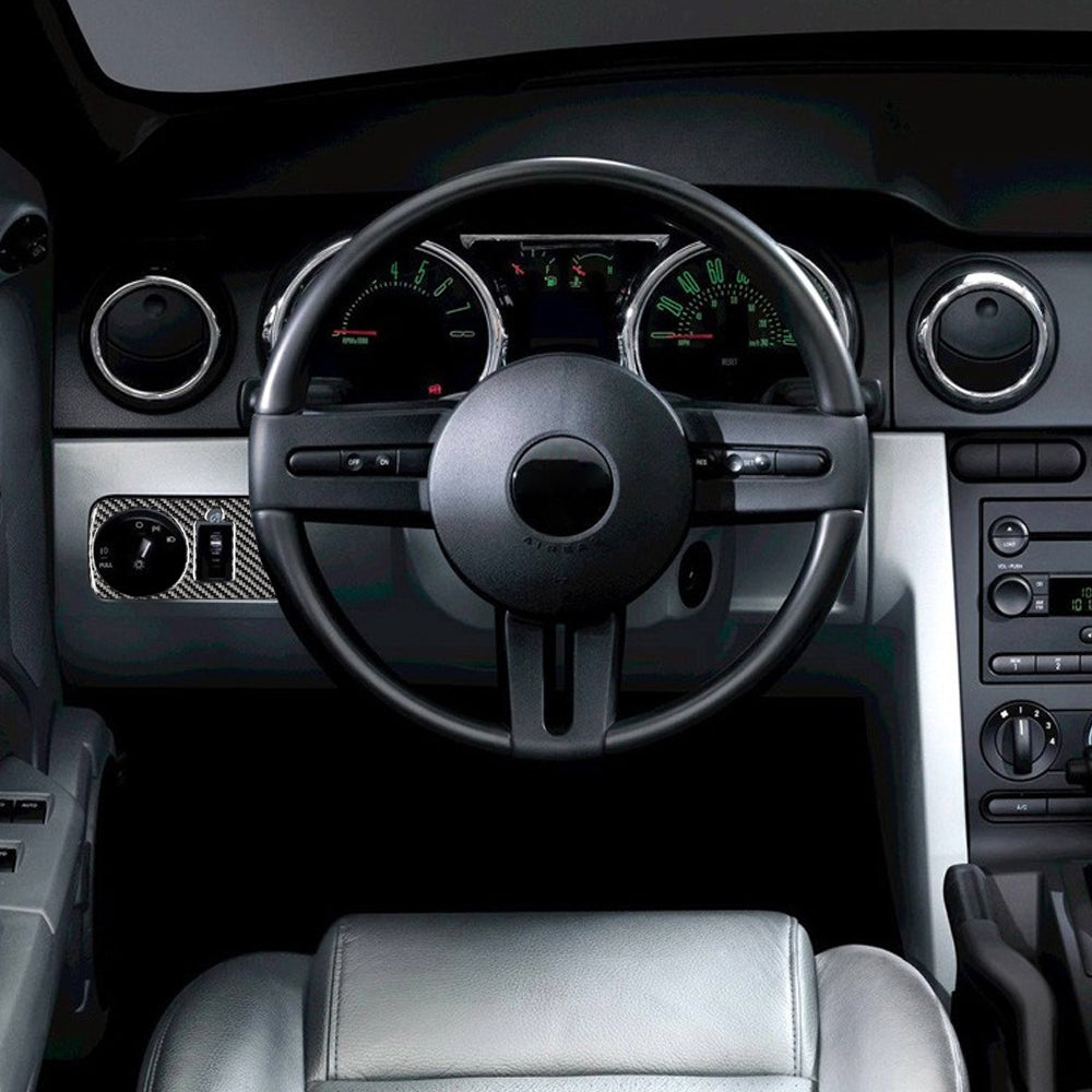 DynaCarbon™️ Headlight Control Switch Trim For Ford Mustang 2005-2009