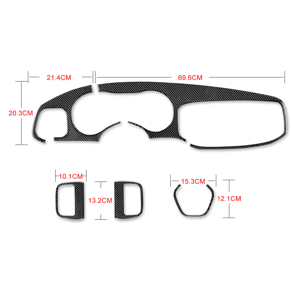 DynaCarbon™️ Carbon Fiber Full Dashboard Kit for Dodge Charger 2015-2023
