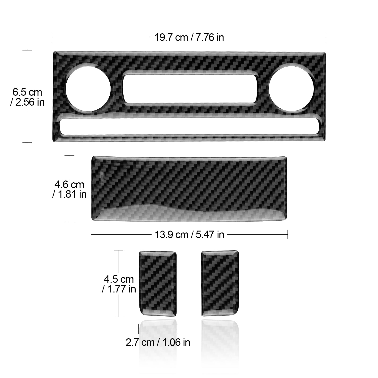 DynaCarbon™ Carbon Fiber Air Conditioning Control Panel Trim for Corvette C6 2005-2007