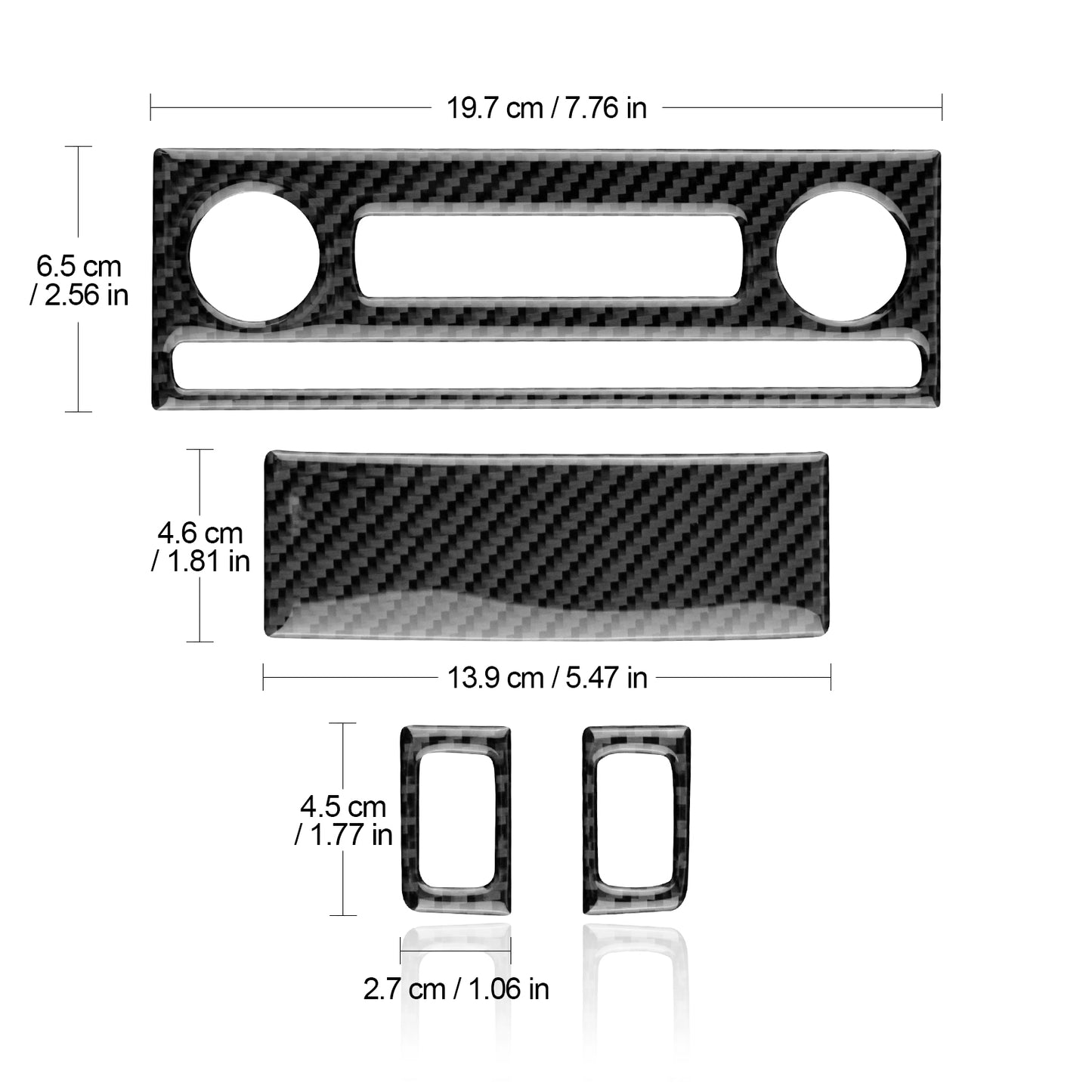 DynaCarbon™ Carbon Fiber Air Conditioning Control Panel Trim for Corvette C6 2005-2007