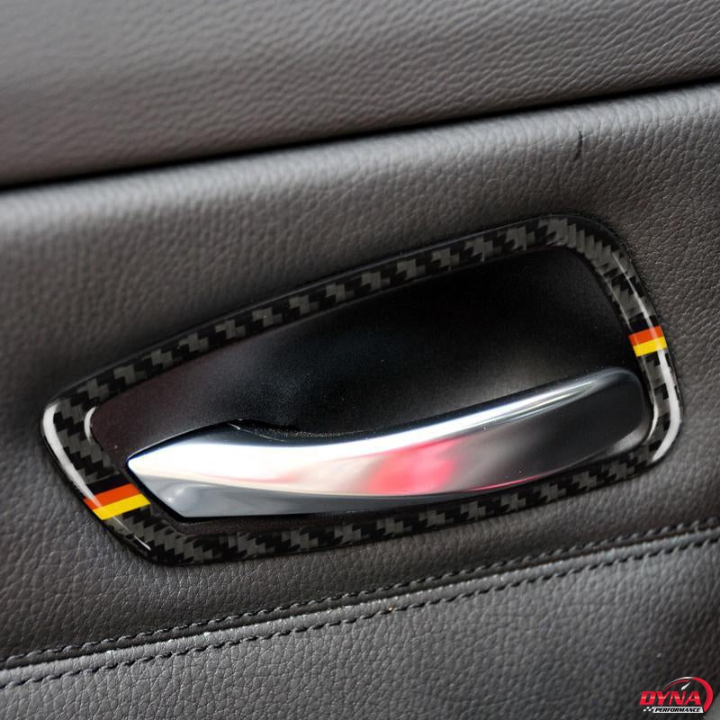DynaCarbon™️ Carbon Fiber 4PCS Full Set Door Handle Frame Trim Overlay for BMW E90 E92 3 Series