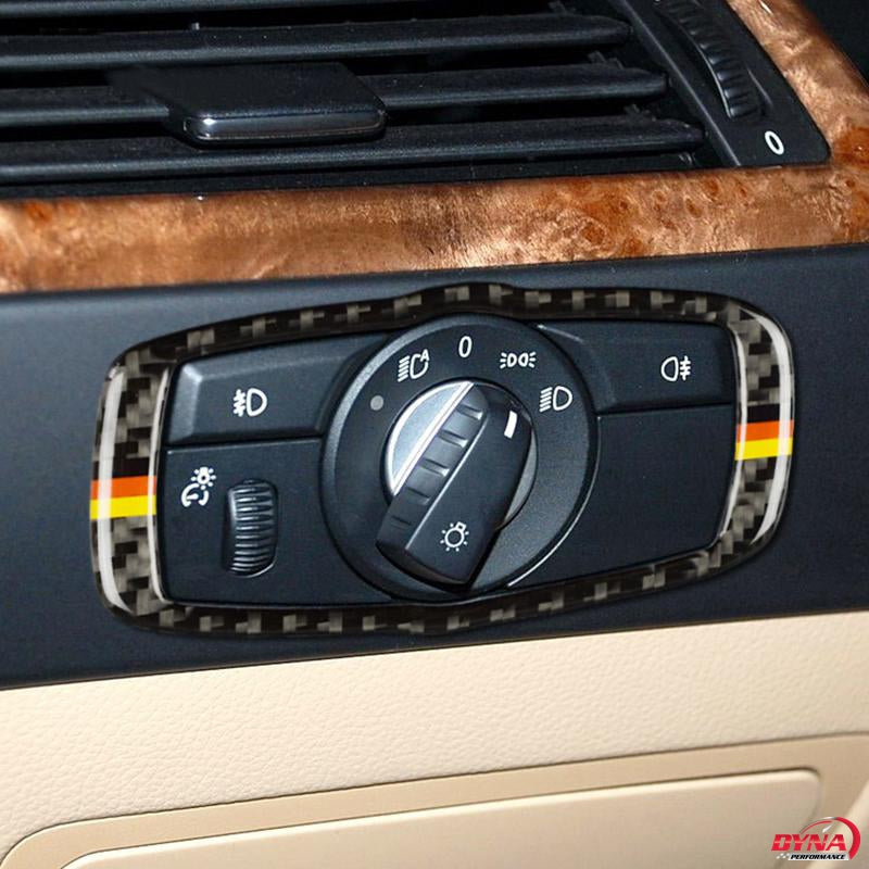 DynaCarbon™️ Carbon Fiber Headlight Switch Frame Trim for BMW E60 2008-2010 5 Series