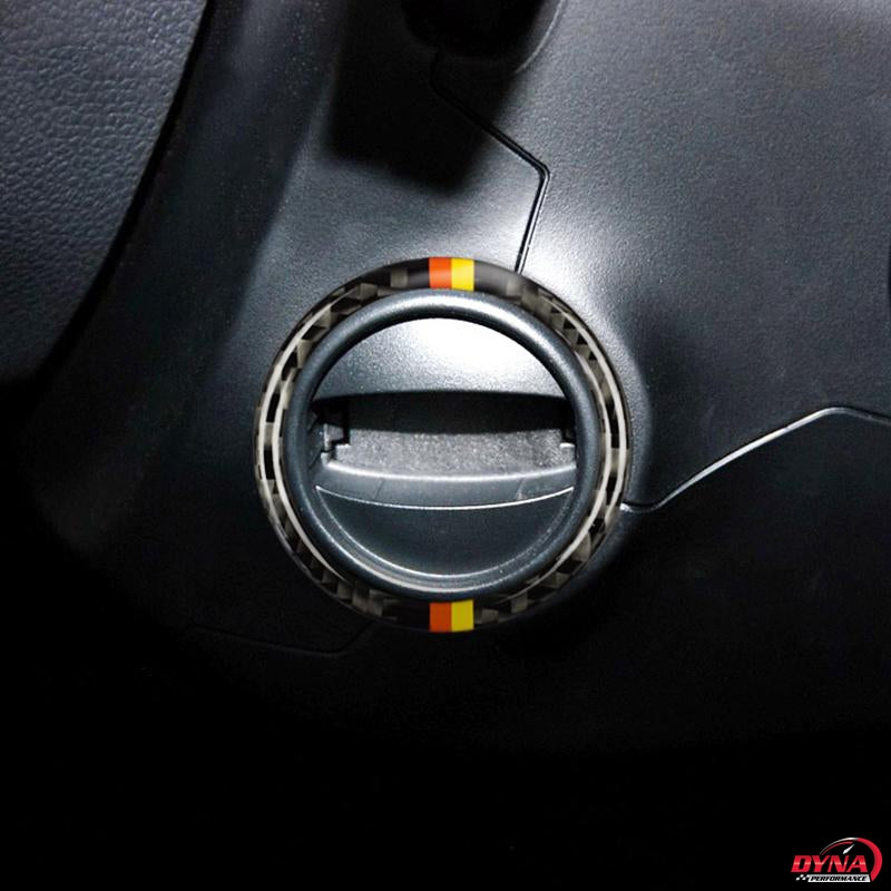 DynaCarbon™️ Carbon Fiber Car Ignition Ring Trim Overlay for BMW E60 2008-2010 5 Series