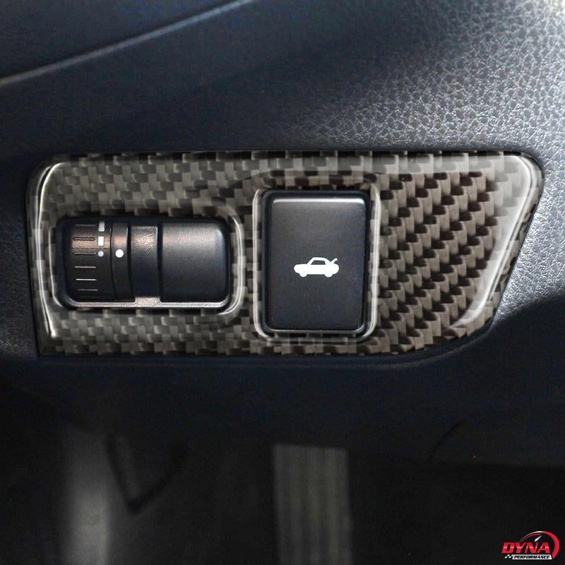 DynaCarbon™️ Carbon Fiber Trunk Control Trim Overlay for Subaru BRZ 2013-2016