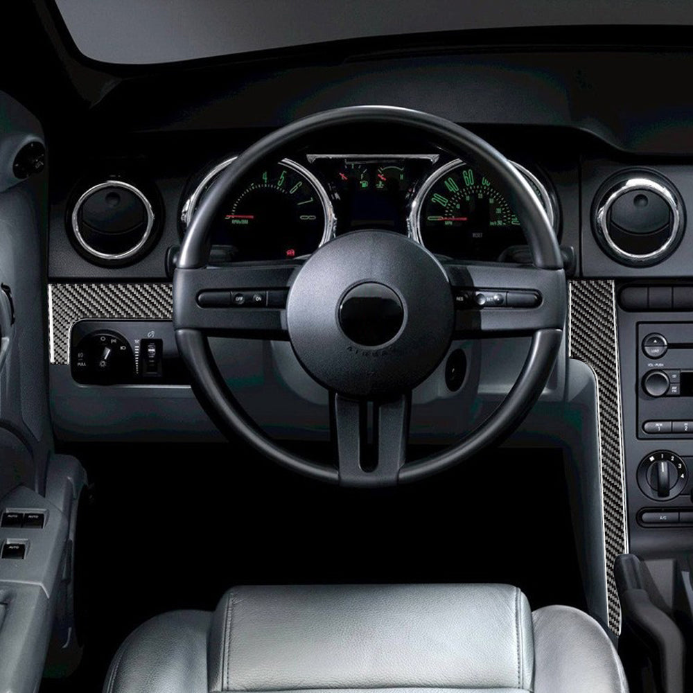 DynaCarbon™️ Carbon Fiber Dash/Multimedia Surround Kit For Ford Mustang 2005-2009