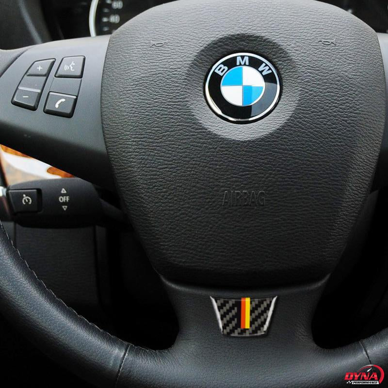 DynaCarbon™️ Carbon Fiber Steering Wheel Trim Overlay for BMW E70 X5 E71 X6