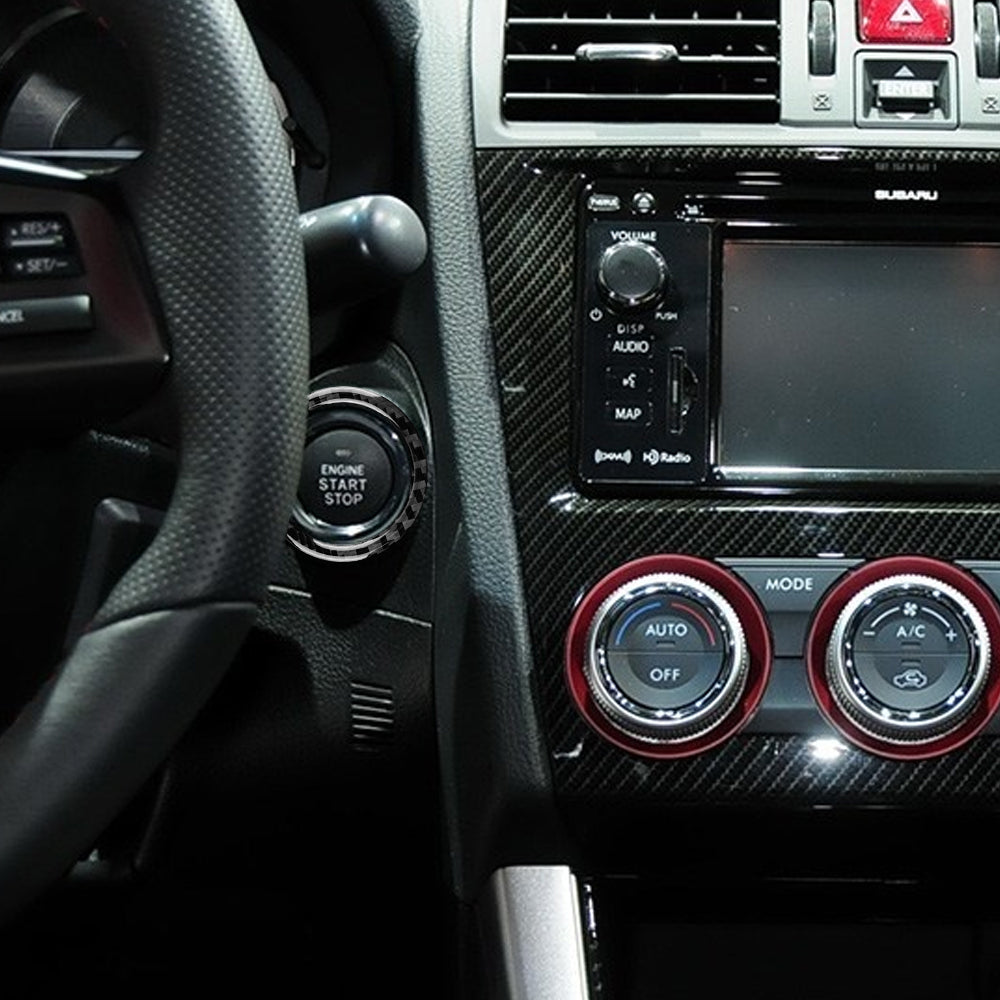 DynaCarbon™ Carbon Fiber Start Stop Button Ring Cover For Subaru WRX 2015-2021