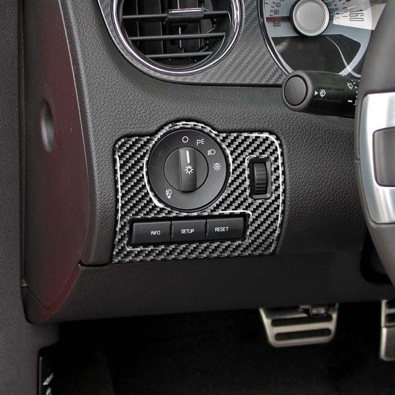 DynaCarbon™ Headlight Control Trim For Ford Mustang 2010-2014