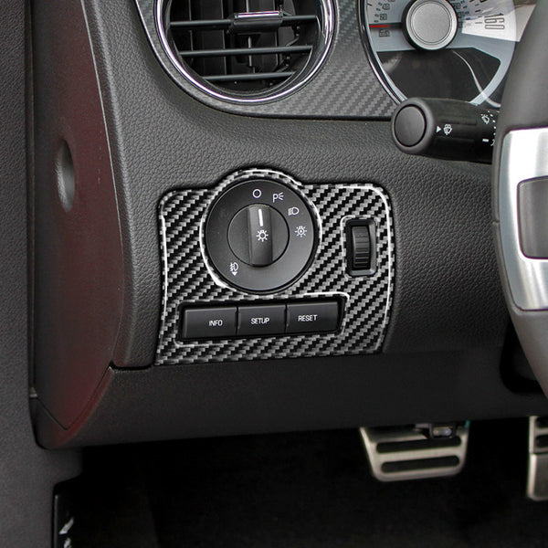 DynaCarbon™ Headlight Control Trim For Ford Mustang 2010-2014