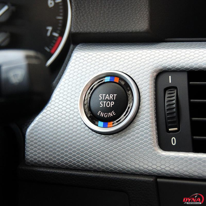 DynaCarbon™️ Carbon Fiber Engine Start/Stop Ring Trim for BMW E90 E92 E93 3 Series