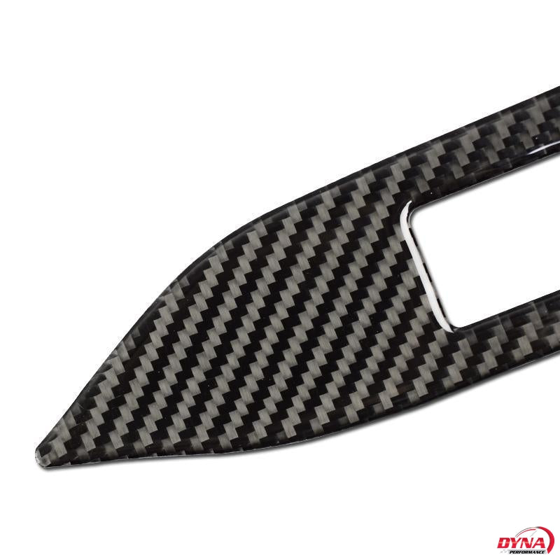 DynaCarbon™️ Carbon Fiber LHD Passenger Dashboard Strip Trim Overlay for Ford Mustang 2015-2023