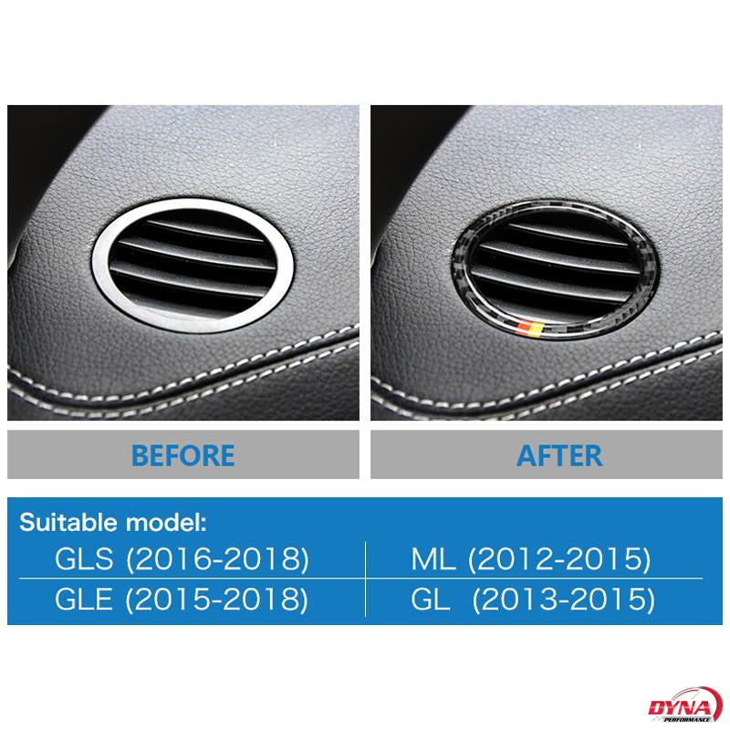 DynaCarbon™️ Carbon Fiber Air Conditioning Outlet Vent Trim Overlay for Mercedes Benz GLS ML GLE GL