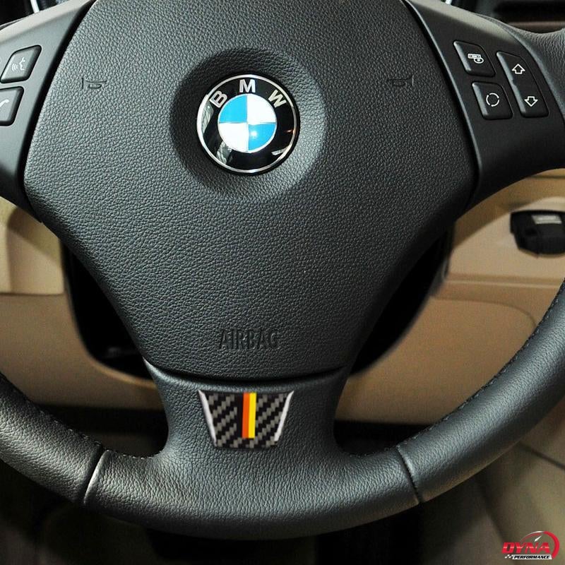 DynaCarbon™️ Carbon Fiber Steering Wheel Trim Overlay for BMW E90 E92 3 Series