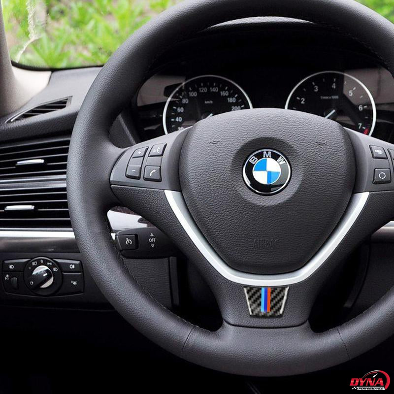 DynaCarbon™️ Carbon Fiber Steering Wheel Trim Overlay for BMW E70 X5 E71 X6