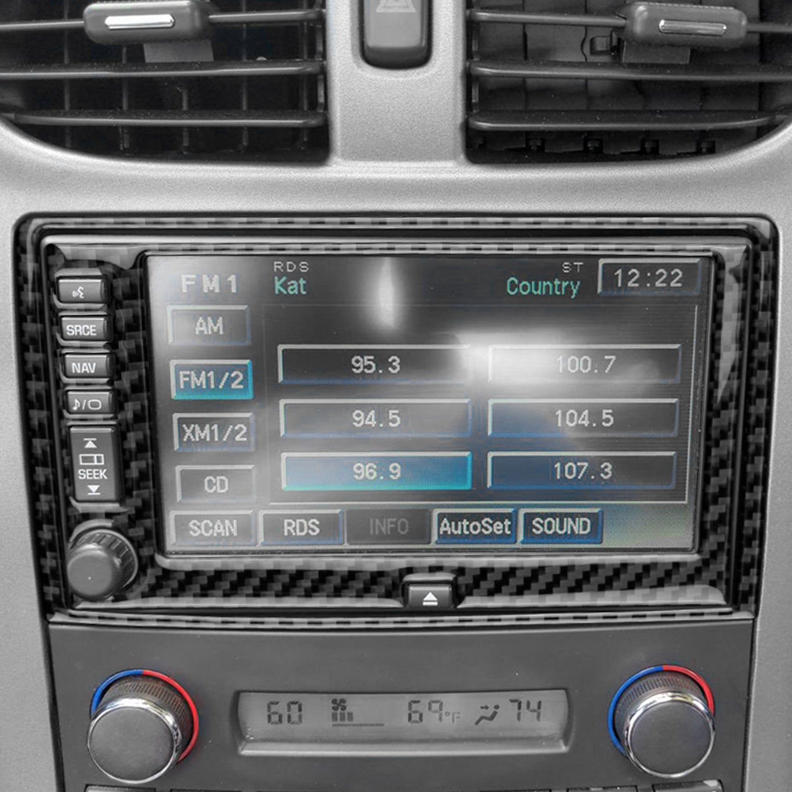 DynaCarbon™ Navigation System Control Panel Trim for Corvette C6 2005-2007