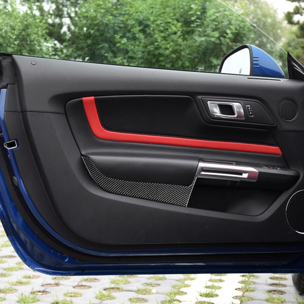 DynaCarbon™ 4 PCS Carbon Fiber Front/Rear Door Panel For Ford Mustang 2015-2023