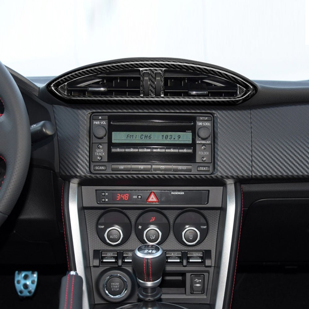 DynaCarbon™️ Hard Carbon Central Control Air Outlet Cover for Subaru BRZ / Toyota 86 2013-2020