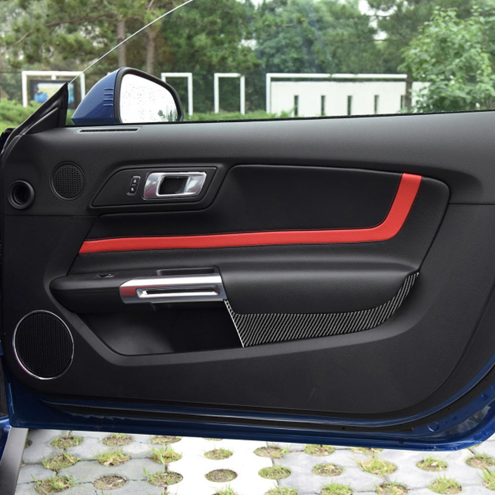 DynaCarbon™ 4 PCS Carbon Fiber Front/Rear Door Panel For Ford Mustang 2015-2023