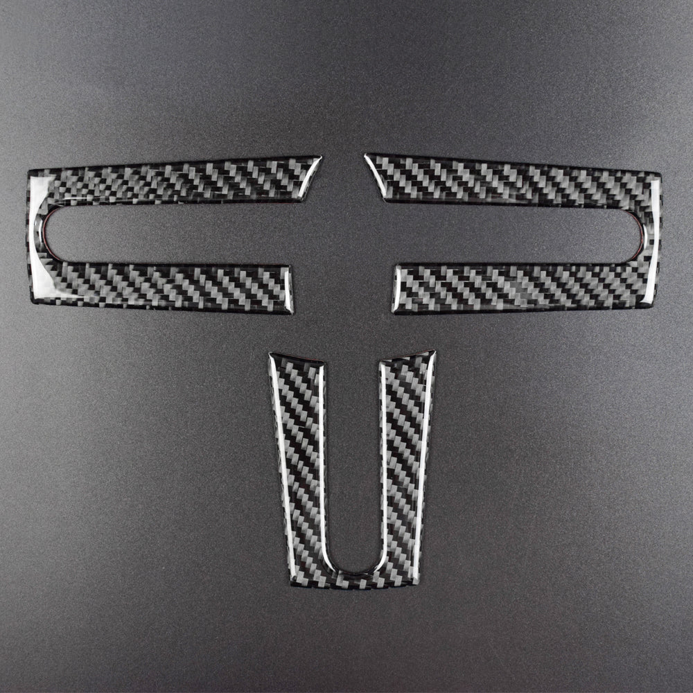 DynaCarbon™️ Carbon Fiber 3 PCS Steering Wheel Trim For Ford Mustang 2005-2009