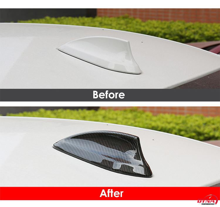 DynaCarbon™ Carbon Fiber Shark Fin Antenna Cover Overlay for BMW E46 E60 E90 E92 F20 F30 F10 F34 G30 M2 F15 F16