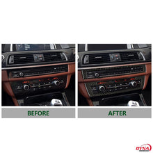 DynaCarbon™️ Carbon Fiber Center Control Frame Trim Overlay for BMW F10 5 Series