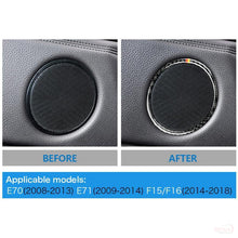 DynaCarbon™️ Carbon Fiber Audio Speakers Cover Trim Overlay for BMW X5 X6 E70 E71 F15 F16