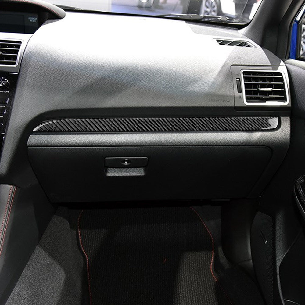 DynaCarbon™ 2PCS Carbon Fiber Glove Box Full Strip For Subaru WRX 2015-2021