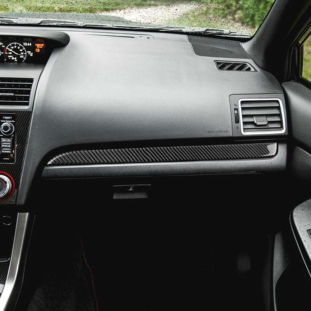 DynaCarbon™ 2PCS Carbon Fiber Glove Box Full Strip For Subaru WRX 2015-2021
