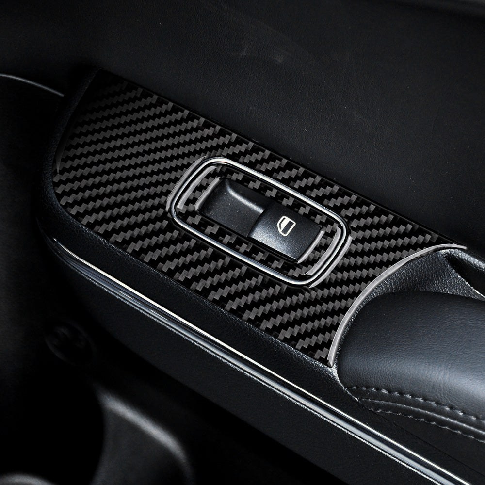 DynaCarbon™️ Carbon Fiber Window Control Panel Trim for Dodge Charger 2015-2023