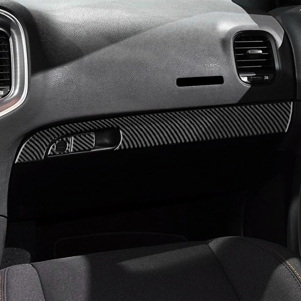 DynaCarbon™️ Carbon Fiber Co-pilot Storage Box Frame Trim for Dodge Charger 2015-2023