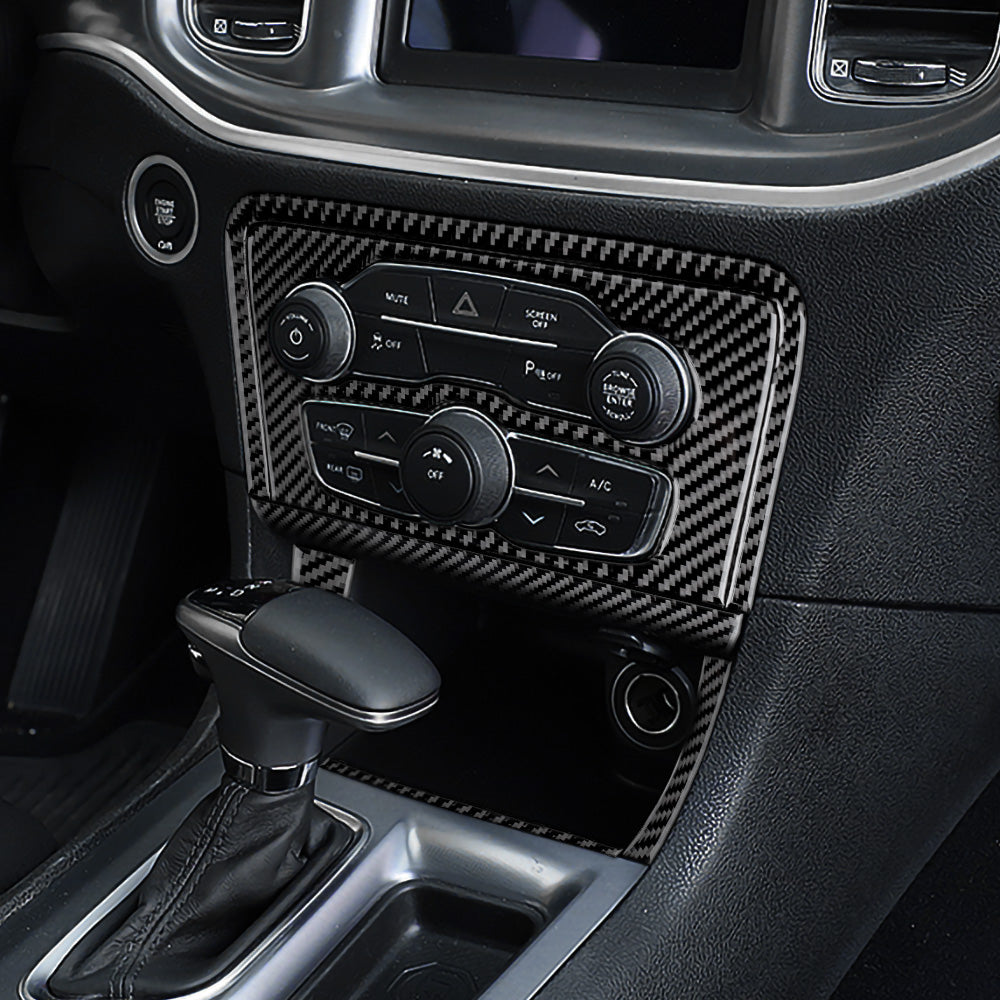 DynaCarbon™️ Carbon Fiber Multimedia Frame Trim Kit for Dodge Charger 2015-2023
