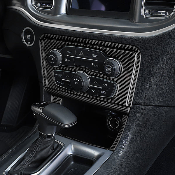 DynaCarbon™️ Carbon Fiber Multimedia Frame Trim Kit for Dodge Charger 2015-2022