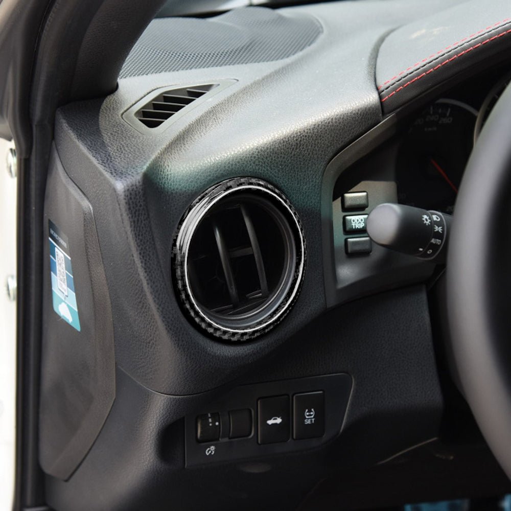 DynaCarbon™️ Hard carbon Air Conditioning Outlet Vent Circle Trims for Subaru BRZ / Toyota 86 2013-2020