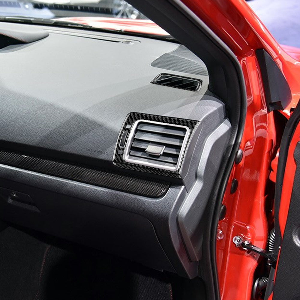 Carbon Fiber Car Interior Instrument Trim Air Vent Outlet Cover