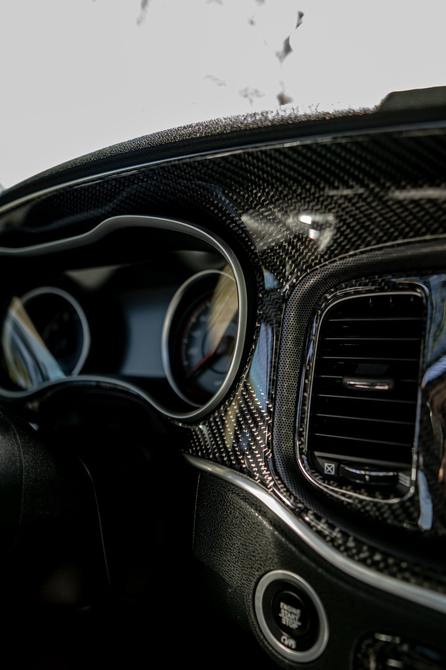 DynaCarbon™️ Carbon Fiber Full Dashboard Kit for Dodge Charger 2015-2023