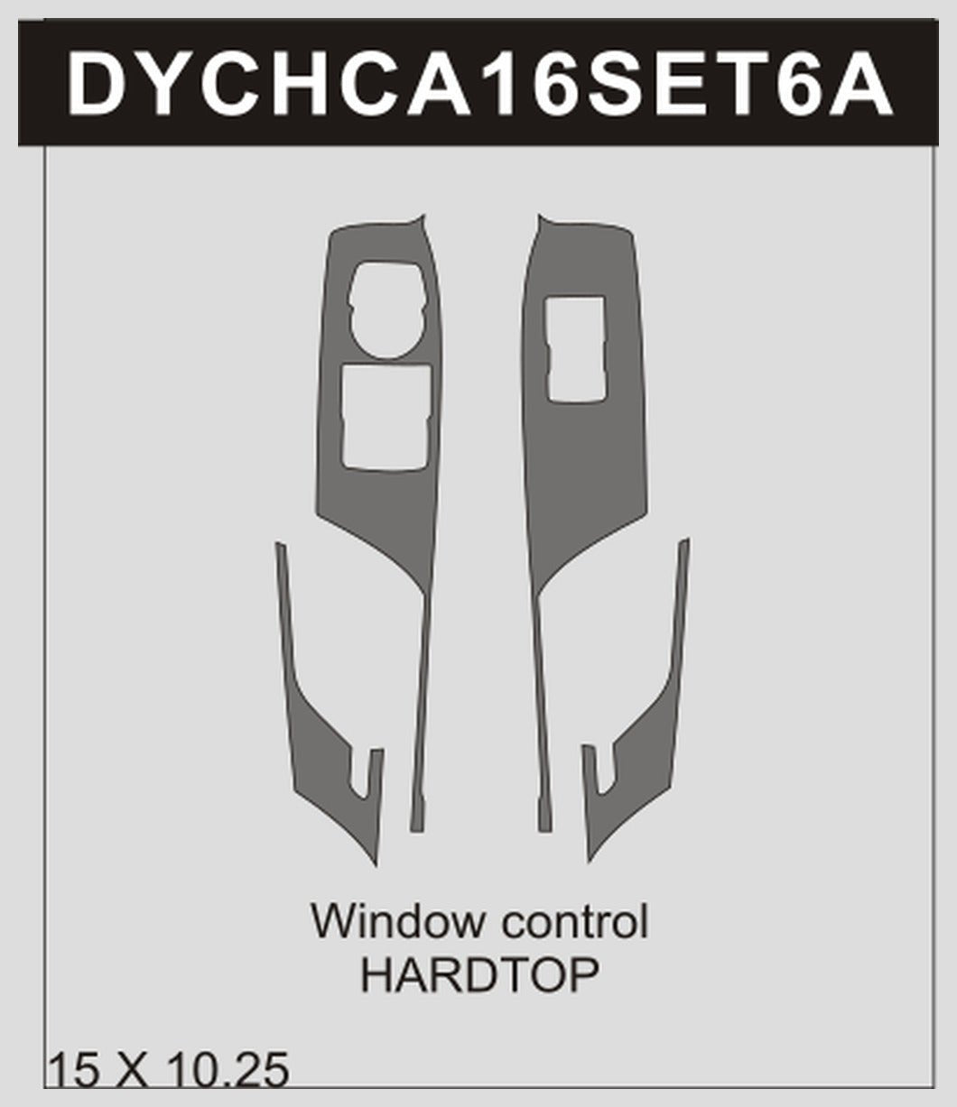 DynaCarbon™️ Carbon Fiber Window Control Trim for Chevrolet Camaro 2016-2023