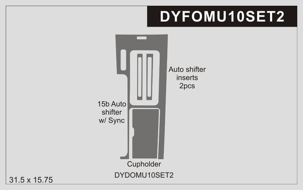 DynaCarbon™ 4 PCS Full Center Console Trim For Ford Mustang 2010-2014 (Will fit Automatic and Manual)