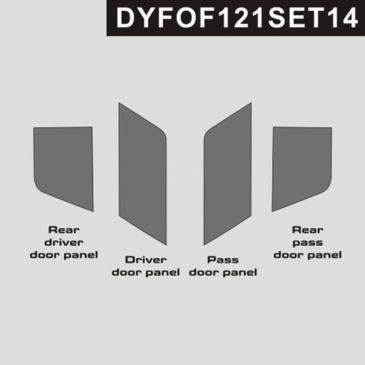 DynaCarbon™️ Carbon Upper Door Panel Trims for Supercrew Models for Ford F-150 2021-up