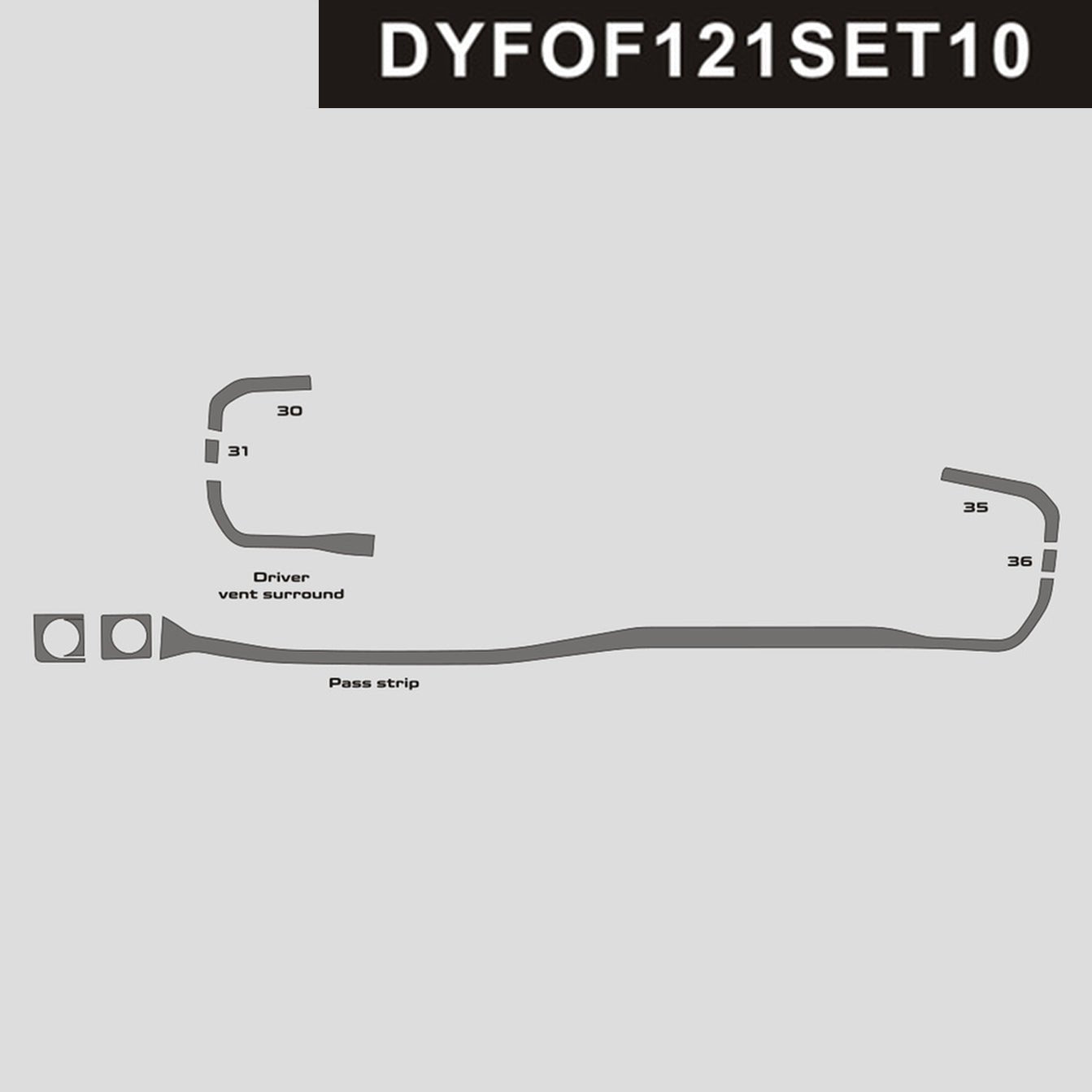 DynaCarbon™️ Carbon Fiber Dash Strip Trim for Ford F-150 2021-up