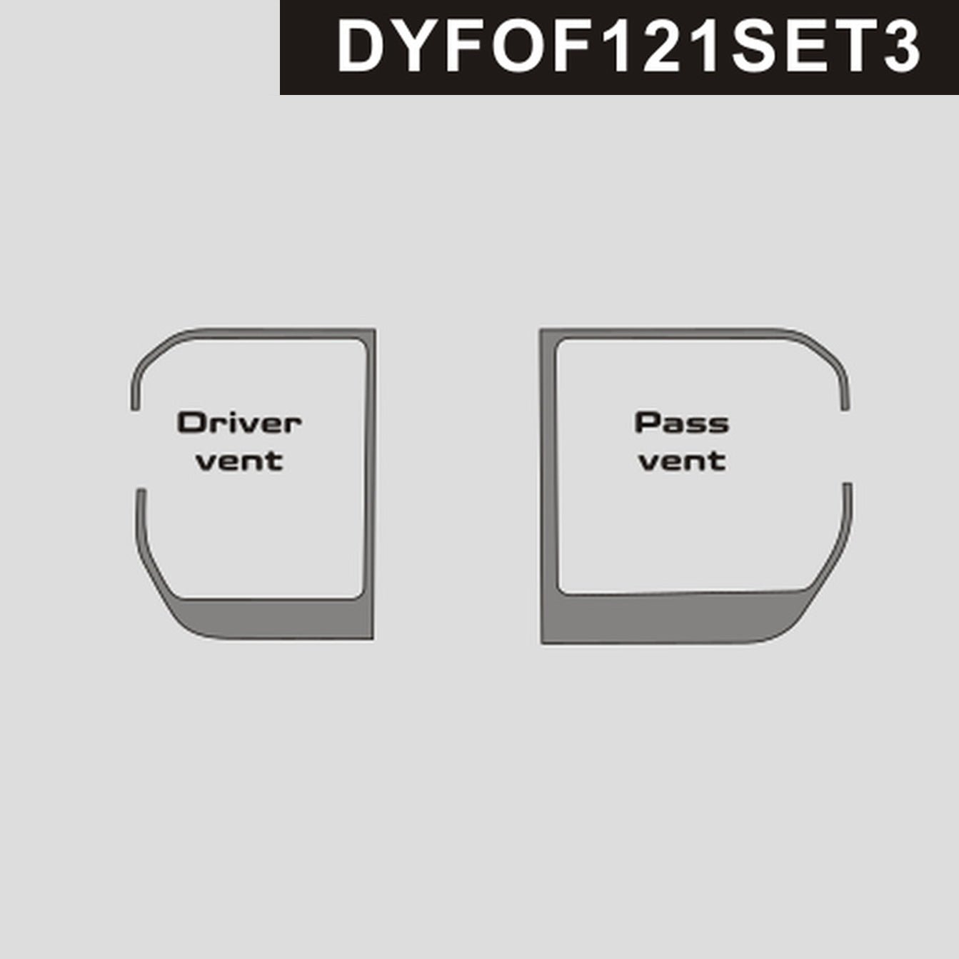DynaCarbon™️ Carbon Fiber Vent Trims for Ford F-150 2021-up