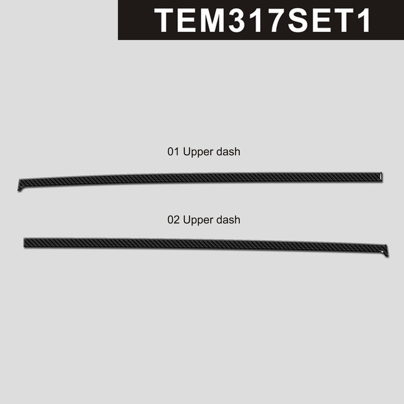 DynaCarbon™️ Carbon Dash Upper Dash Trim for Tesla Model 3 2017-2022