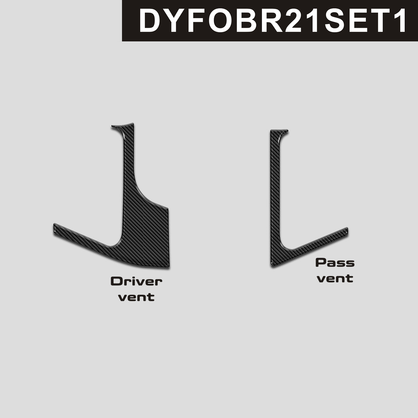 DynaCarbon™️ Carbon Fiber Driver and Passenger Vents for Ford Bronco 2021-2023
