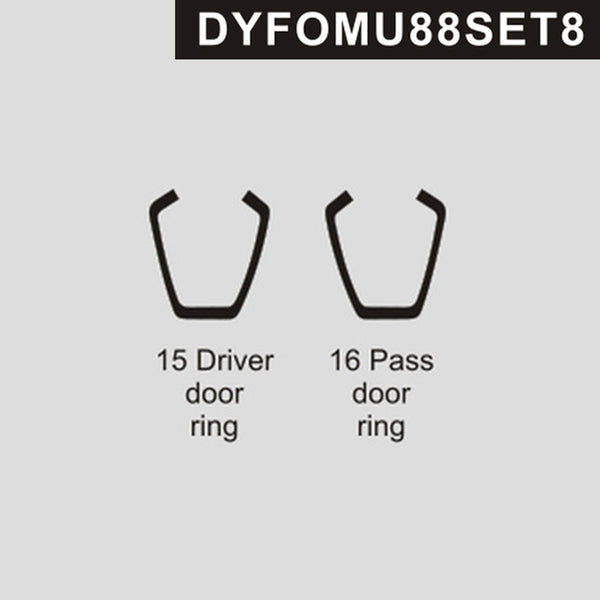 DynaCarbon™ Door Rings Trim for Ford Mustang Hardtop 1988-1993