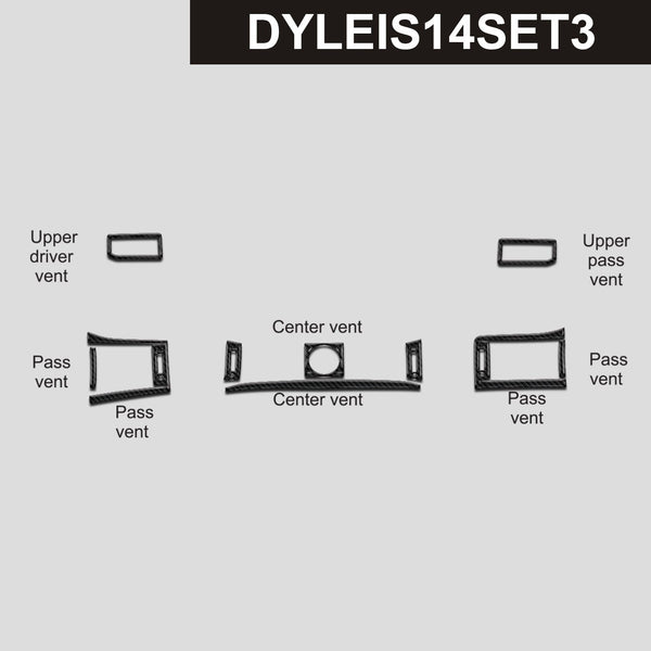 DynaCarbon™️ Carbon Dash and Upper Vents for Lexus IS 2014-2020