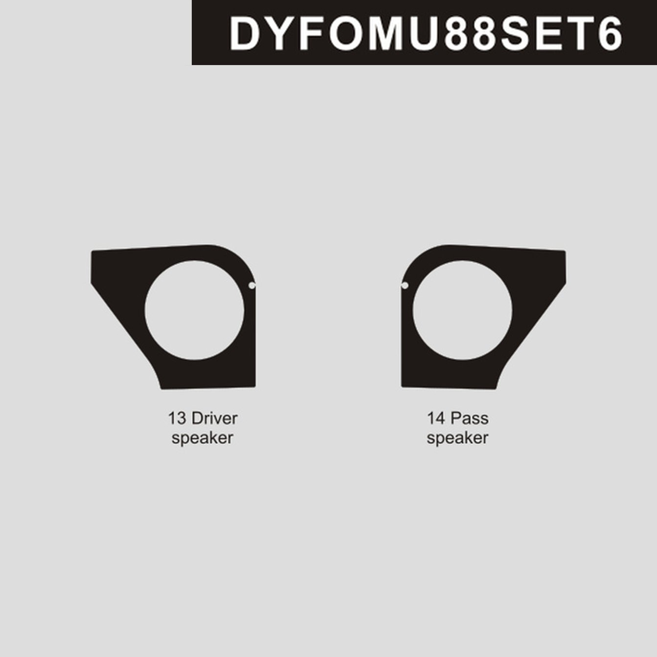 DynaCarbon™ Door Speakers Trim for Ford Mustang 1988-1993