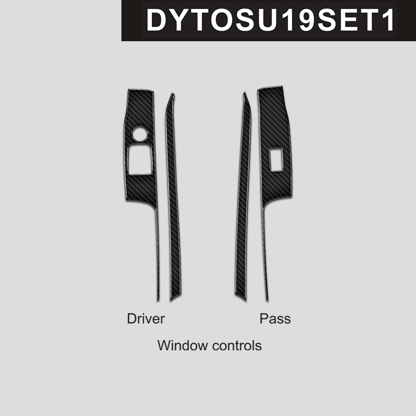 DynaCarbon™️ Carbon Fiber Window Control Trim for Toyota Supra 2019-2023
